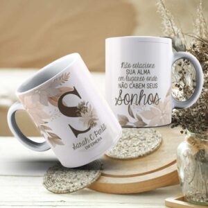 Caneca Personalizada em cerâmica 300ml para presente.